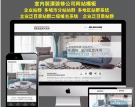【源码亲测可演示】Thinkphp室内装修装潢设计企业网站模板 多城市企业分站站群系统源码